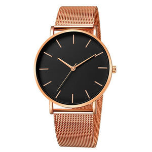 Women Watch Mesh Stainless Steel Bracelet