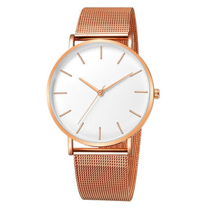 Women Watch Mesh Stainless Steel Bracelet