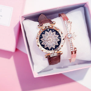 Watches Bracelet set Starry Sky Ladies Bracelet Watch